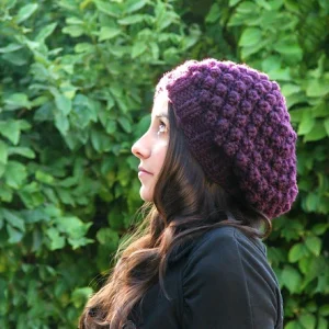 Slouchy Hat Knitting Pattern - The Boysenberry