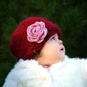 Knit Beanie Pattern - The Baby Rose