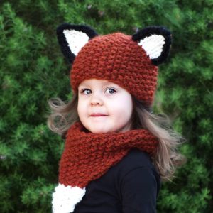 Knit Fox Hat and Cowl Pattern